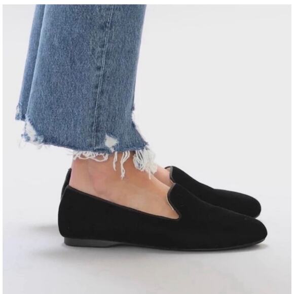 Birdies The Starling Black Velvet Loafers Size 9 Slip On Velour - Picture 1 of 7